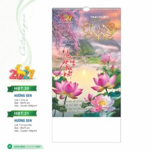 Lịch Treo Tường Lò Xo 2027 HBT Mẫu HBT20 (36 x 70cm) Ấn Phẩm Quà Tặng Đại Hội & Hội Nghị in logo doanh nghiệp quà tặng Tết tại Quà Tặng Đại Hội VN