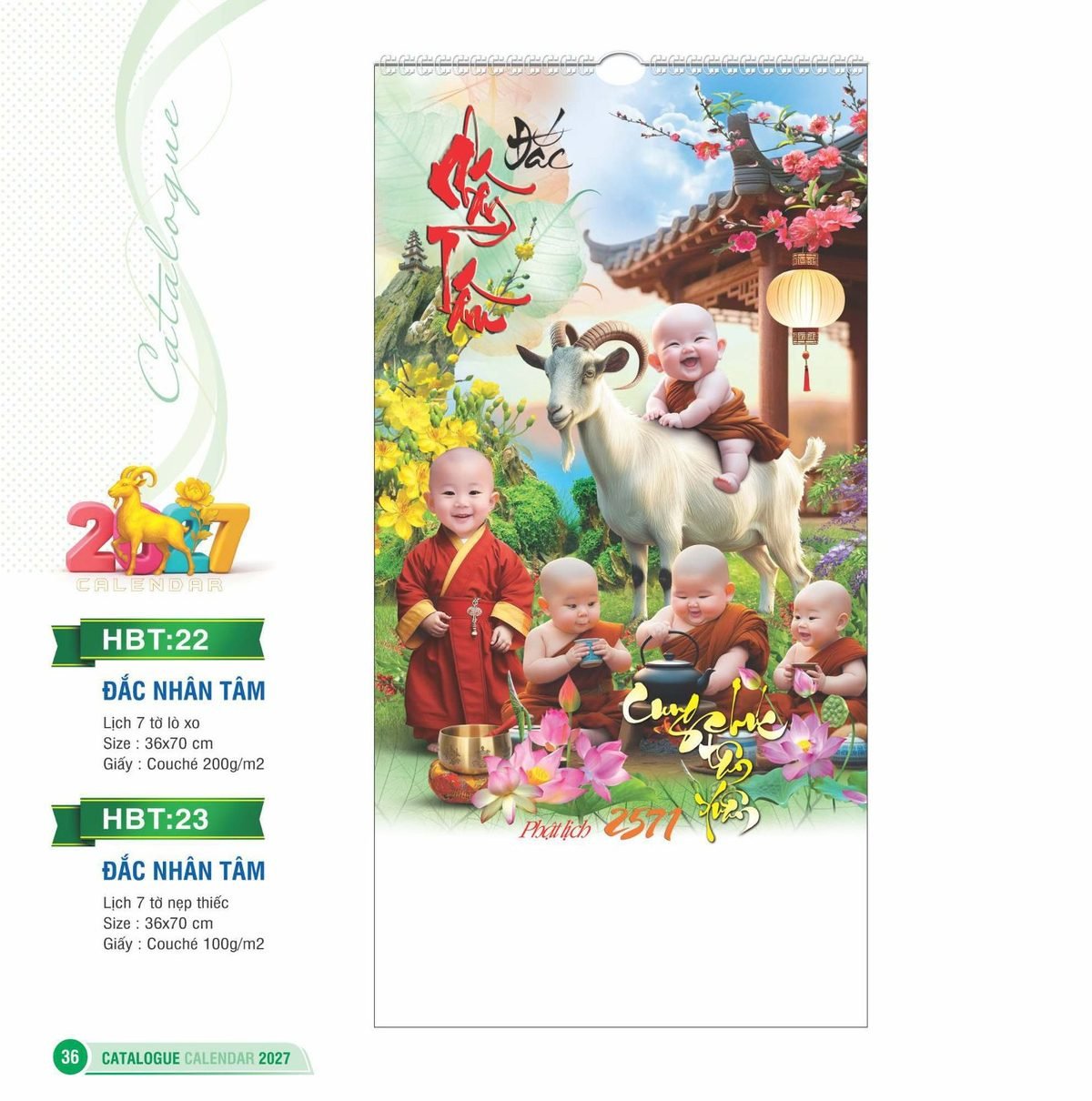 Lịch Treo Tường Lò Xo 2027 HBT Mẫu HBT23 (36 x 70cm) Ấn Phẩm Quà Tặng Đại Hội & Hội Nghị Lịch Treo Tường Lò Xo 2027 HBT Mẫu HBT23 (36 x 70cm) Ấn Phẩm Quà Tặng Đại Hội & Hội Nghị in logo doanh nghiệp quà tặng Tết tại Quà Tặng Đại Hội VN