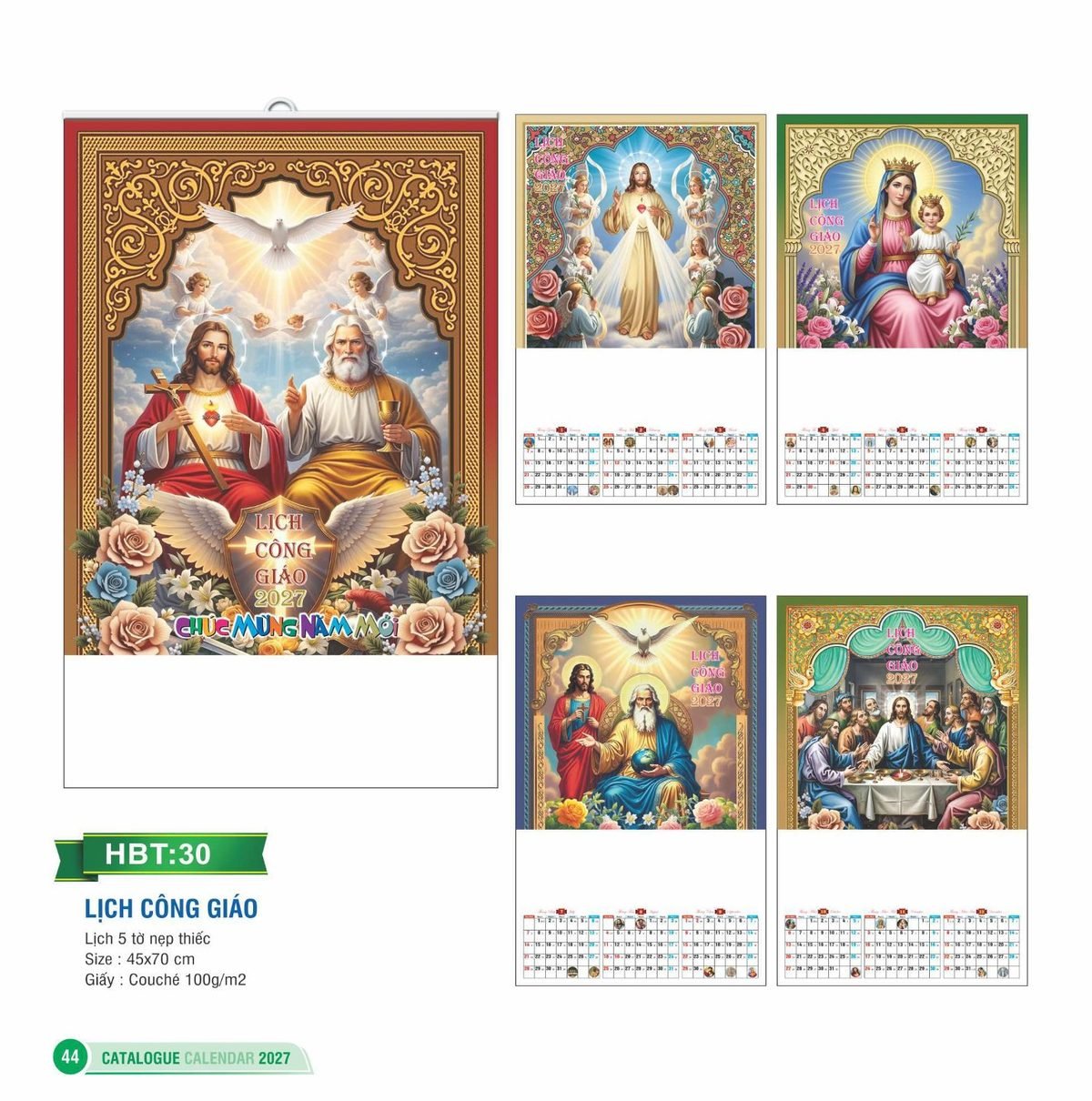 Lịch Treo Tường Nẹp Thiếc 2027 HBT Mẫu HBT31 (45 x 70cm) Ấn Phẩm Quà Tặng Đại Hội & Hội Nghị Lịch Treo Tường Nẹp Thiếc 2027 HBT Mẫu HBT31 (45 x 70cm) Ấn Phẩm Quà Tặng Đại Hội & Hội Nghị in logo doanh nghiệp quà tặng Tết tại Quà Tặng Đại Hội VN