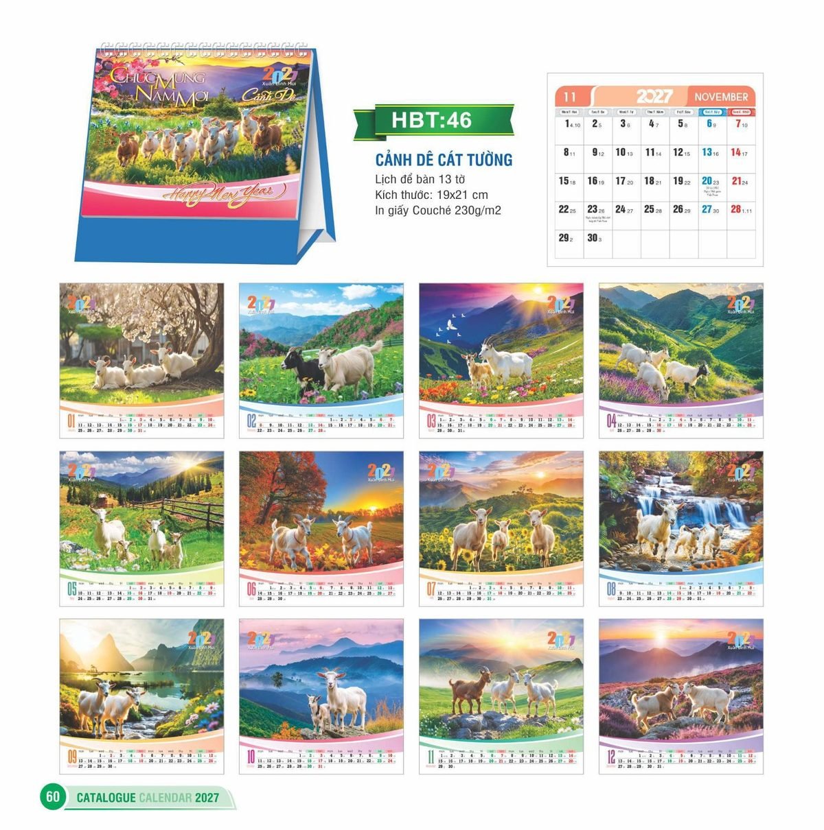Lịch Để Bàn 2027 HBT Mẫu HBT47 (19 x 21cm) Ấn Phẩm Quà Tặng Đại Hội & Hội Nghị Lịch Để Bàn 2027 HBT Mẫu HBT47 (19 x 21cm) Ấn Phẩm Quà Tặng Đại Hội & Hội Nghị in logo doanh nghiệp quà tặng Tết tại Quà Tặng Đại Hội VN