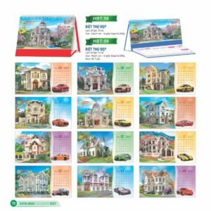 Lịch Bàn Chữ M (Có Note 52 Tuần) 2027 HBT Mẫu HBT59 (16 x 24cm) Ấn Phẩm Quà Tặng Đại Hội & Hội Nghị in logo doanh nghiệp quà tặng Tết tại Quà Tặng Đại Hội VN