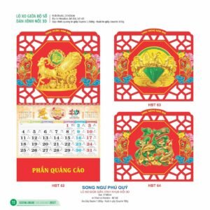 Lịch Treo Tường Lò Xo 2027 HBT Mẫu HBT67 (37 x 68cm) Ấn Phẩm Quà Tặng Đại Hội & Hội Nghị in logo doanh nghiệp quà tặng Tết tại Quà Tặng Đại Hội VN