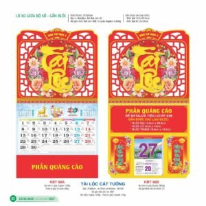 Lịch Treo Tường Lò Xo 2027 HBT Mẫu HBT89B (23  x  24 cm) Ấn Phẩm Quà Tặng Đại Hội & Hội Nghị in logo doanh nghiệp quà tặng Tết tại Quà Tặng Đại Hội VN