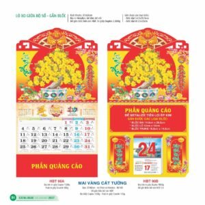 Lịch Treo Tường Lò Xo 2027 HBT Mẫu HBT90B (11  x  12 cm) Ấn Phẩm Quà Tặng Đại Hội & Hội Nghị in logo doanh nghiệp quà tặng Tết tại Quà Tặng Đại Hội VN