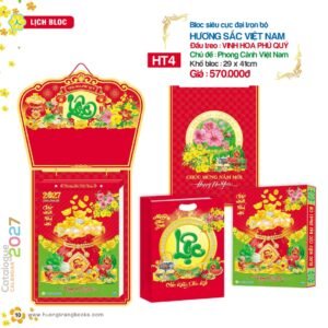 Lịch Bloc Siêu Cực Đại 2027 HT Mẫu HT4 - Hương Sắc Việt Nam (29 x 41cm) Ấn Phẩm Quà Tặng Đại Hội & Hội Nghị in logo doanh nghiệp quà tặng Tết tại Quà Tặng Đại Hội VN