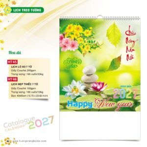 Lịch Treo Tường 2027 HT Mẫu HT45 (40 x 60cm) Ấn Phẩm Quà Tặng Đại Hội & Hội Nghị in logo doanh nghiệp quà tặng Tết tại Quà Tặng Đại Hội VN