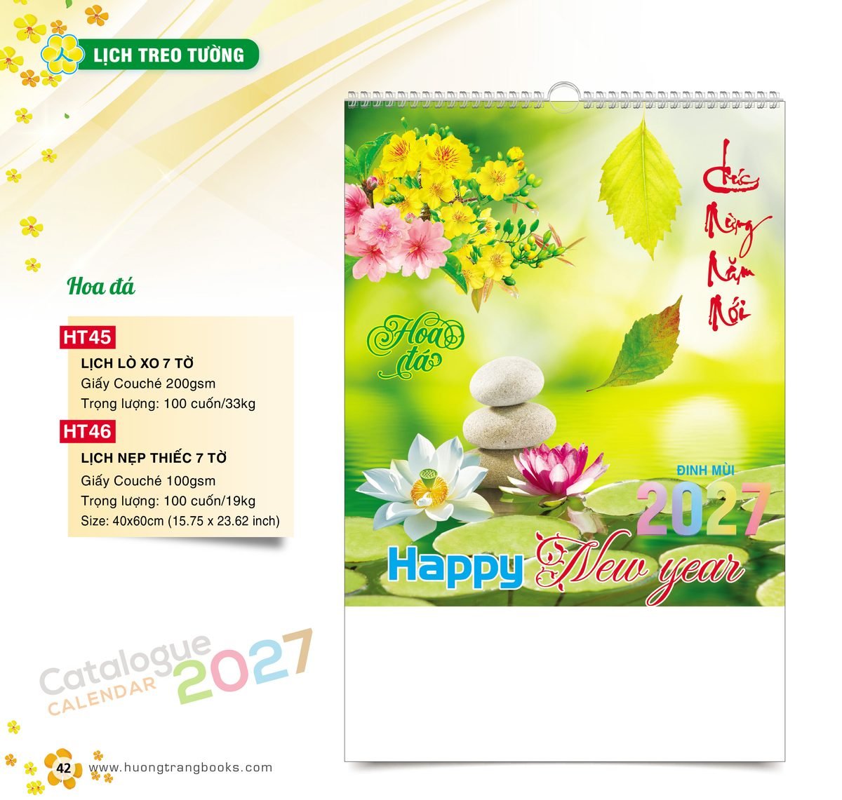 Lịch Treo Tường 2027 HT Mẫu HT45 (40 x 60cm) Ấn Phẩm Quà Tặng Đại Hội & Hội Nghị Lịch Treo Tường 2027 HT Mẫu HT45 (40 x 60cm) Ấn Phẩm Quà Tặng Đại Hội & Hội Nghị in logo doanh nghiệp quà tặng Tết tại Quà Tặng Đại Hội VN