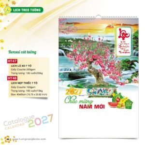 Lịch Treo Tường 2027 HT Mẫu HT47 (40 x 60cm) Ấn Phẩm Quà Tặng Đại Hội & Hội Nghị in logo doanh nghiệp quà tặng Tết tại Quà Tặng Đại Hội VN