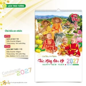 Lịch Treo Tường 2027 HT Mẫu HT53 (40 x 60cm) Ấn Phẩm Quà Tặng Đại Hội & Hội Nghị in logo doanh nghiệp quà tặng Tết tại Quà Tặng Đại Hội VN
