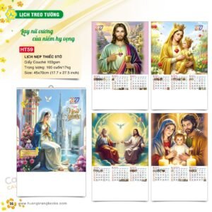 Lịch Treo Tường Nẹp Thiếc 2027 HT Mẫu HT59 (45 x 70cm) Ấn Phẩm Quà Tặng Đại Hội & Hội Nghị in logo doanh nghiệp quà tặng Tết tại Quà Tặng Đại Hội VN
