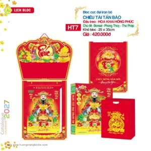 Lịch Bloc Cực Đại 2027 HT Mẫu HT7 (25 x 35cm) Ấn Phẩm Quà Tặng Đại Hội & Hội Nghị in logo doanh nghiệp quà tặng Tết tại Quà Tặng Đại Hội VN