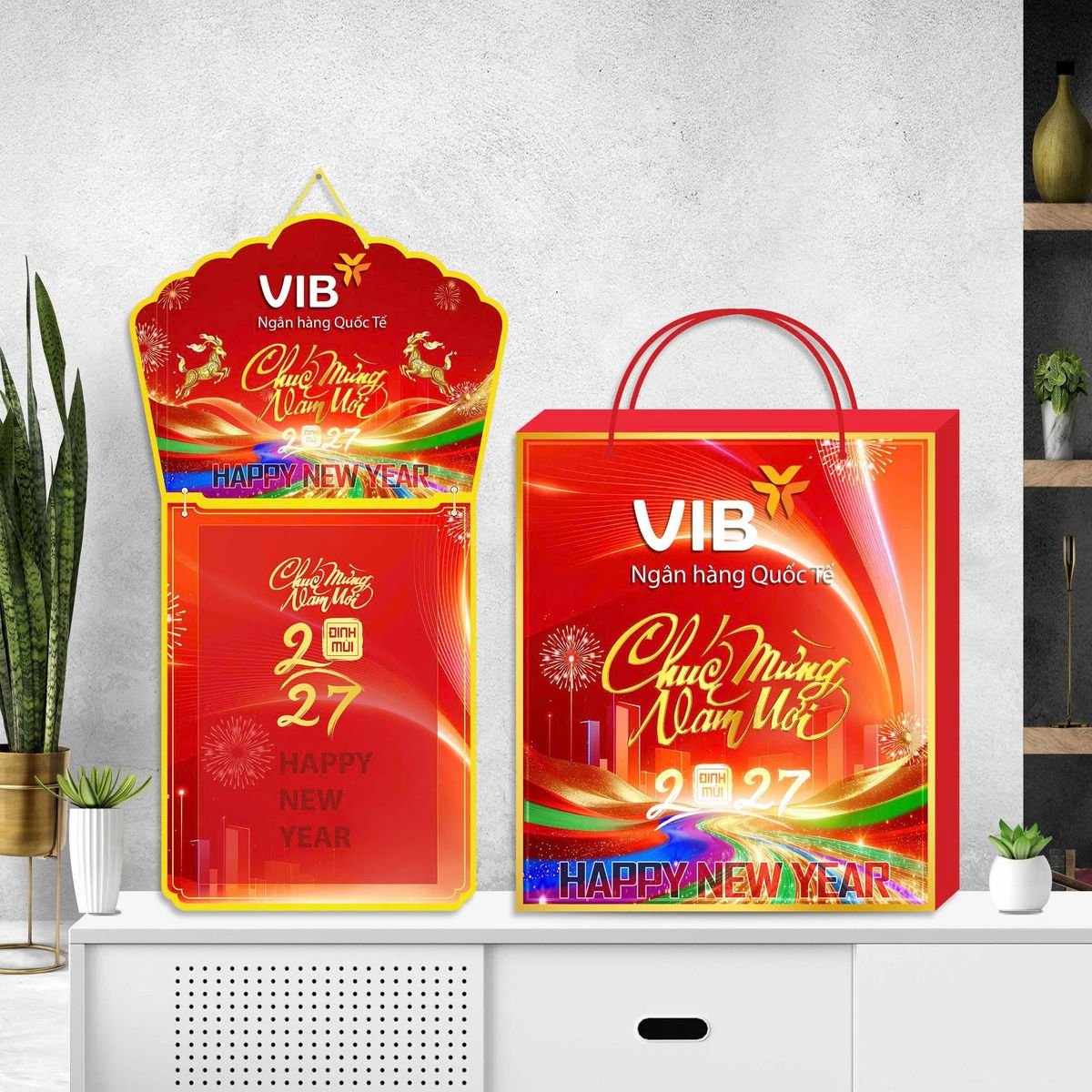 Lịch Khánh Gỗ Lamina 2 Đầu 2027 LM2D_061 - Quà Tặng Đại Hội