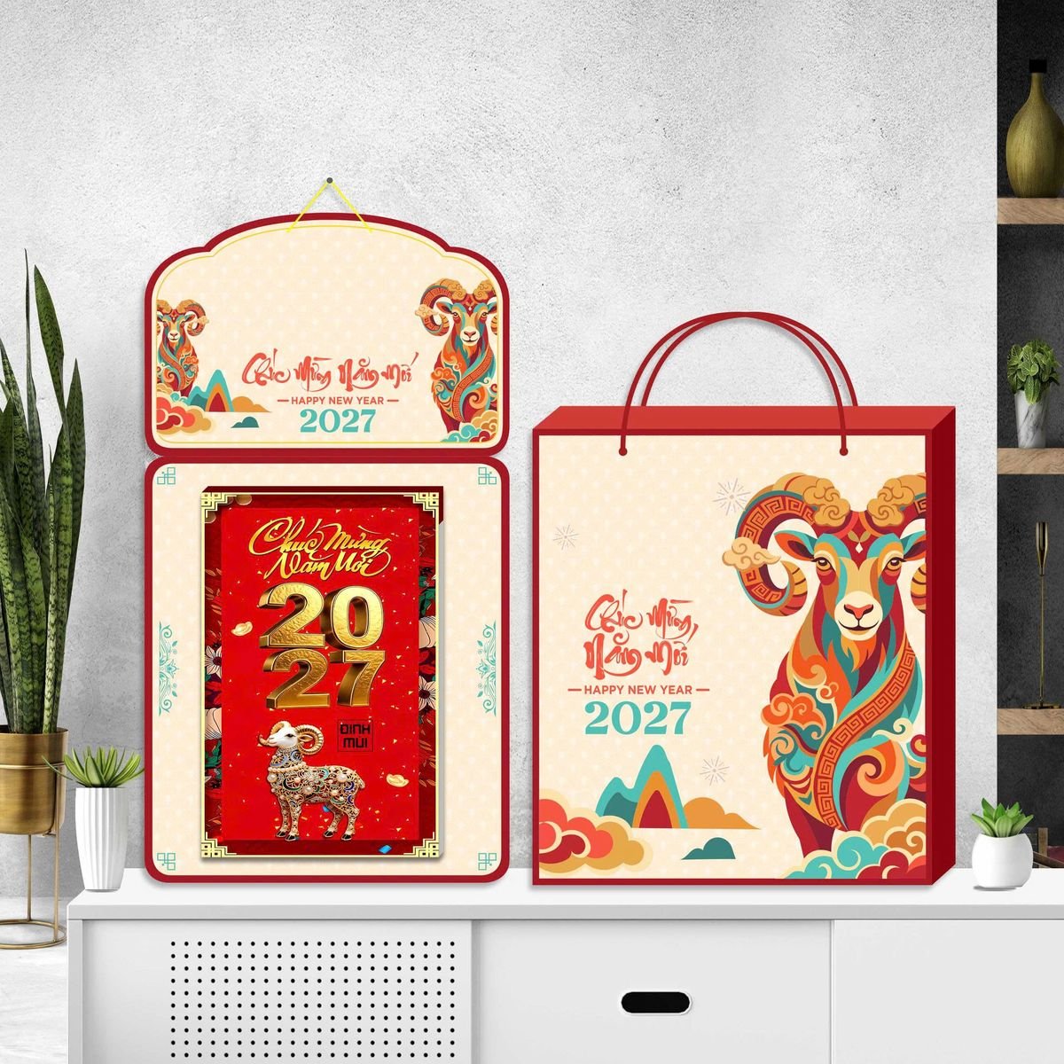 Lịch Khánh Gỗ Lamina 2 Đầu 2027 LM2D_064 - Quà Tặng Đại Hội