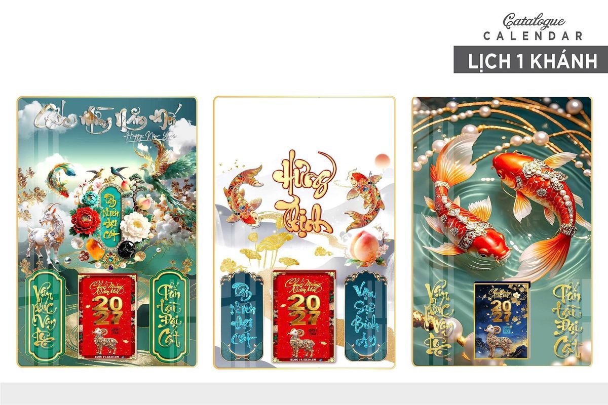 Lịch Gỗ Lamina Cao Cấp 40x60cm 2027 LM406_003 - Quà Tặng Đại Hội