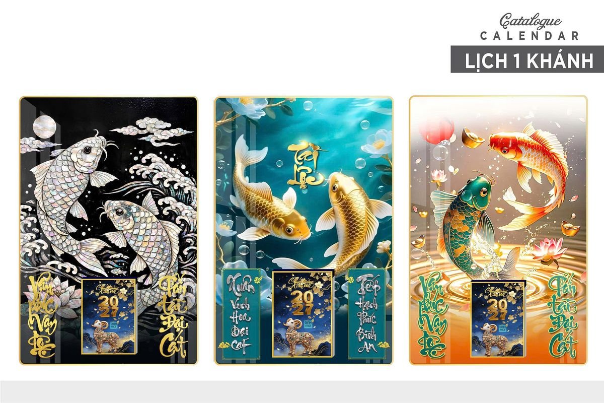 Lịch Gỗ Lamina Cao Cấp 40x60cm 2027 LM406_005 - Quà Tặng Đại Hội