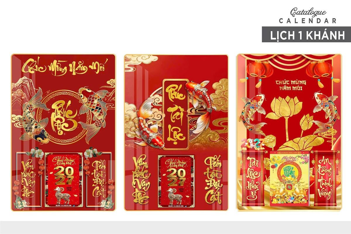 Lịch Gỗ Lamina Cao Cấp 40x60cm 2027 LM406_008 - Quà Tặng Đại Hội