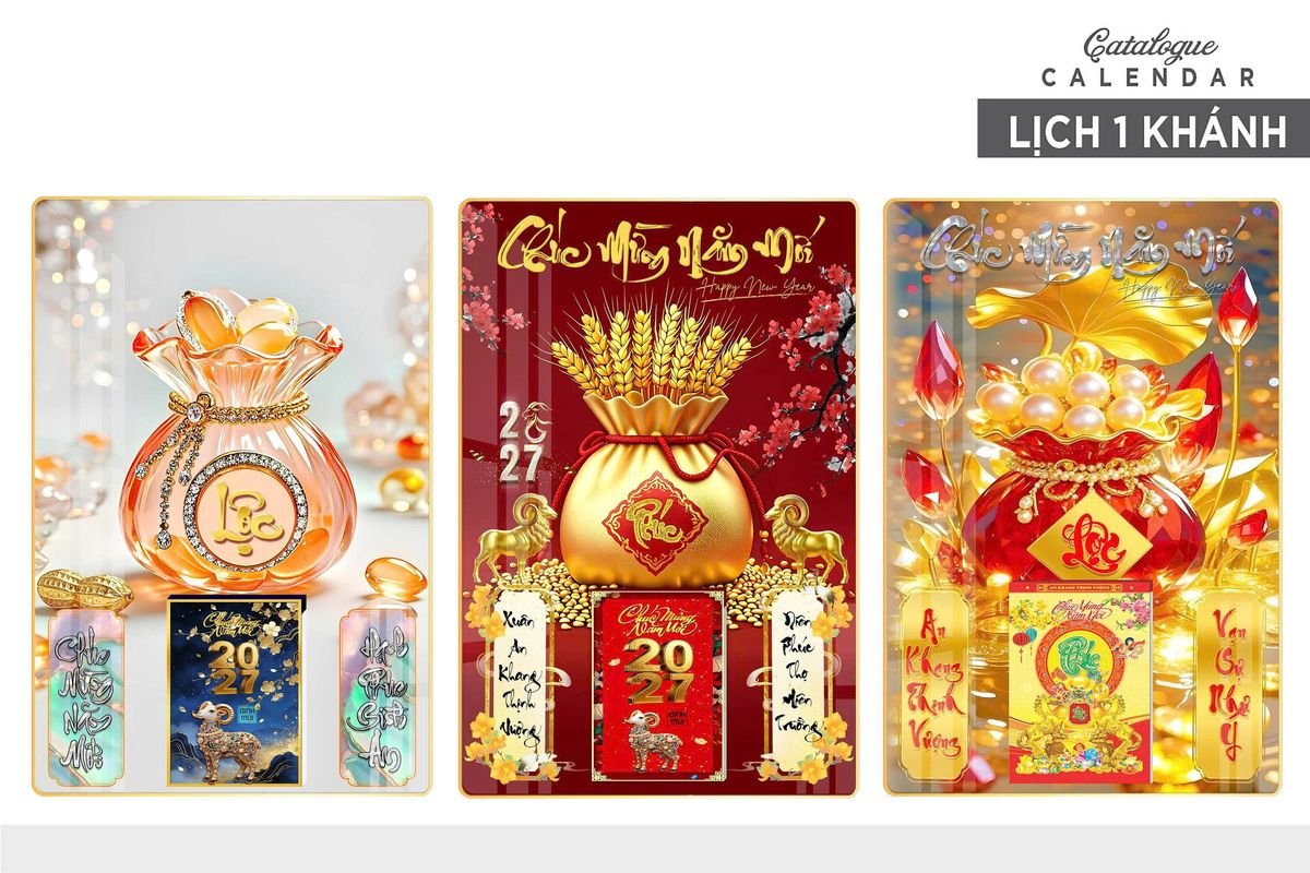 Lịch Gỗ Lamina Cao Cấp 40x60cm 2027 LM406_022 - Quà Tặng Đại Hội