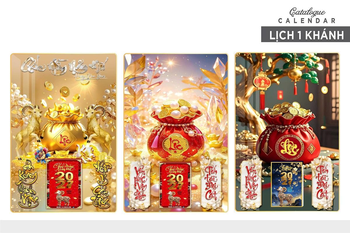 Lịch Gỗ Lamina Cao Cấp 40x60cm 2027 LM406_025 - Quà Tặng Đại Hội