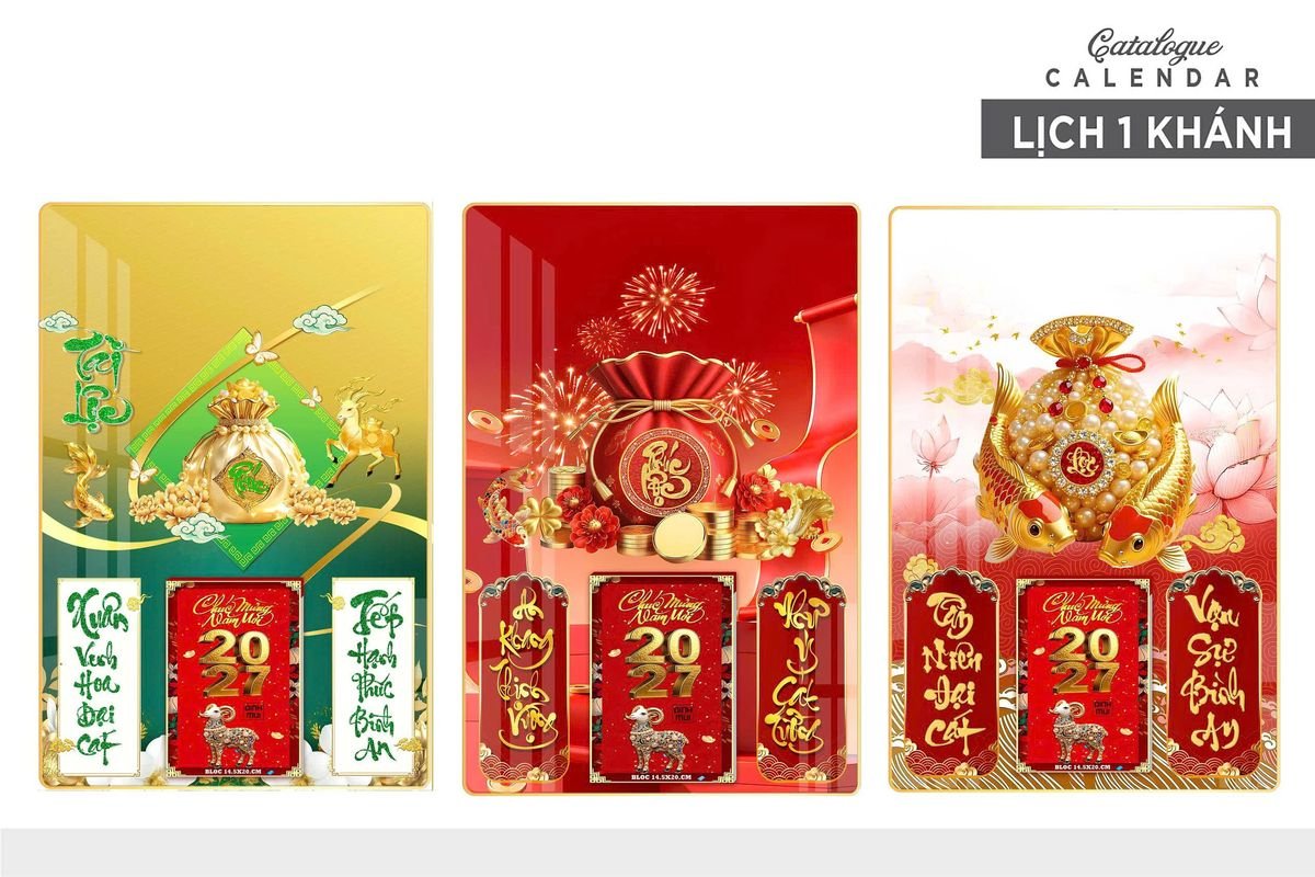 Lịch Gỗ Lamina Cao Cấp 40x60cm 2027 LM406_029 - Quà Tặng Đại Hội