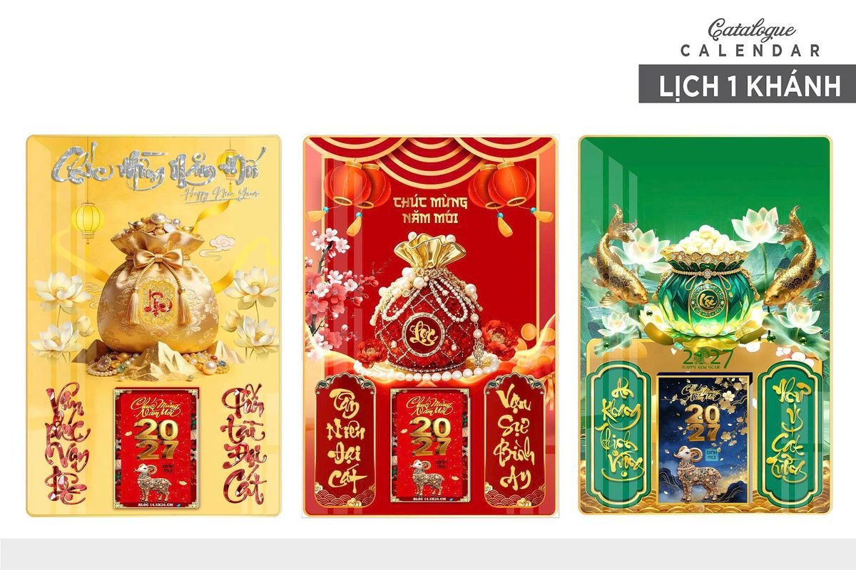 Lịch Gỗ Lamina Cao Cấp 40x60cm 2027 LM406_030 - Quà Tặng Đại Hội