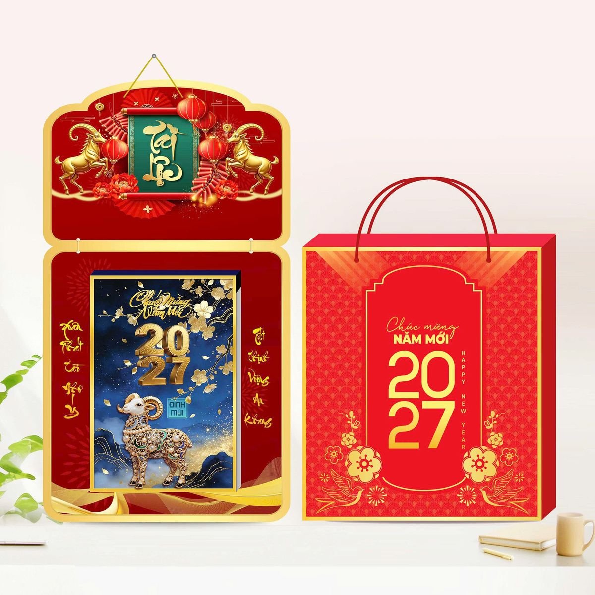 Lịch Gỗ Lamina Cao Cấp 40x60cm 2027 LM406_031 - Quà Tặng Đại Hội