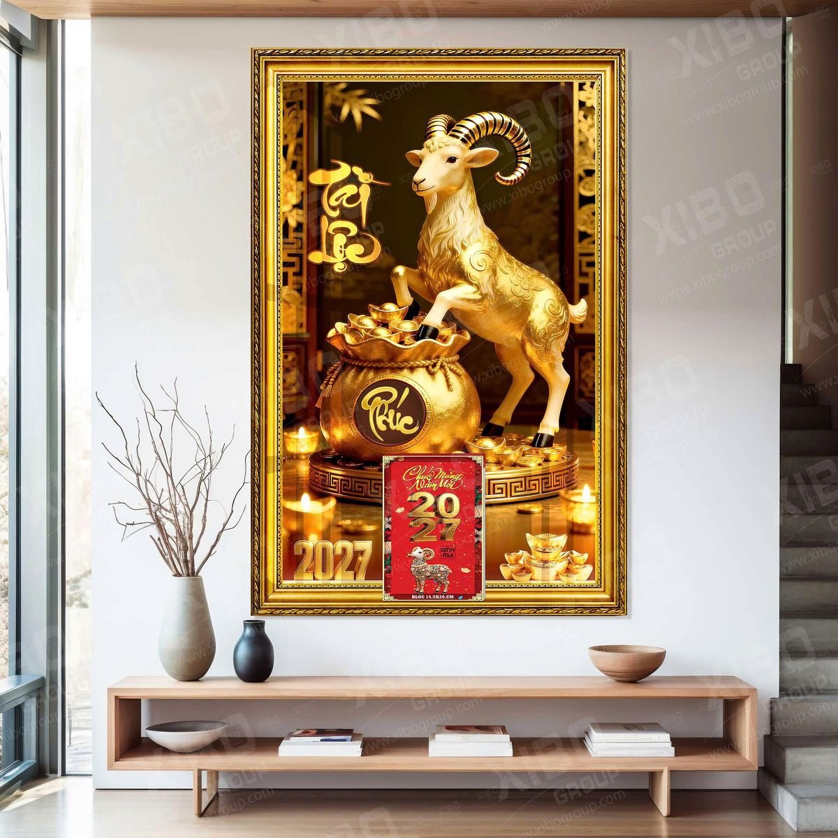 Lịch Gỗ Lamina Cao Cấp 40x60cm 2027 LM406_032 - Quà Tặng Đại Hội