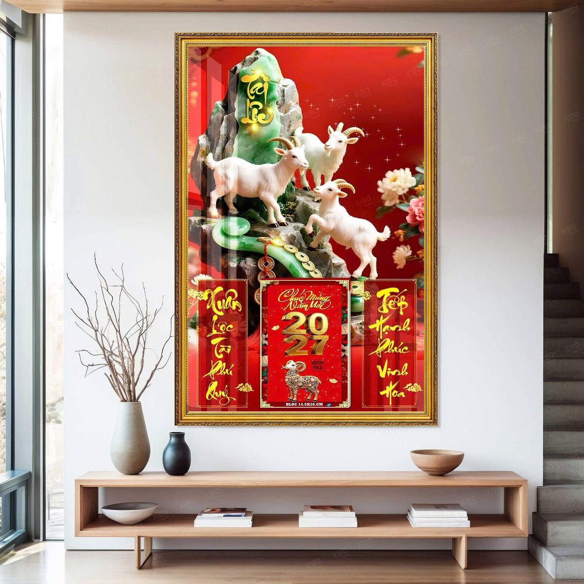 Lịch Gỗ Lamina Cao Cấp 40x60cm 2027 LM406_033 - Quà Tặng Đại Hội