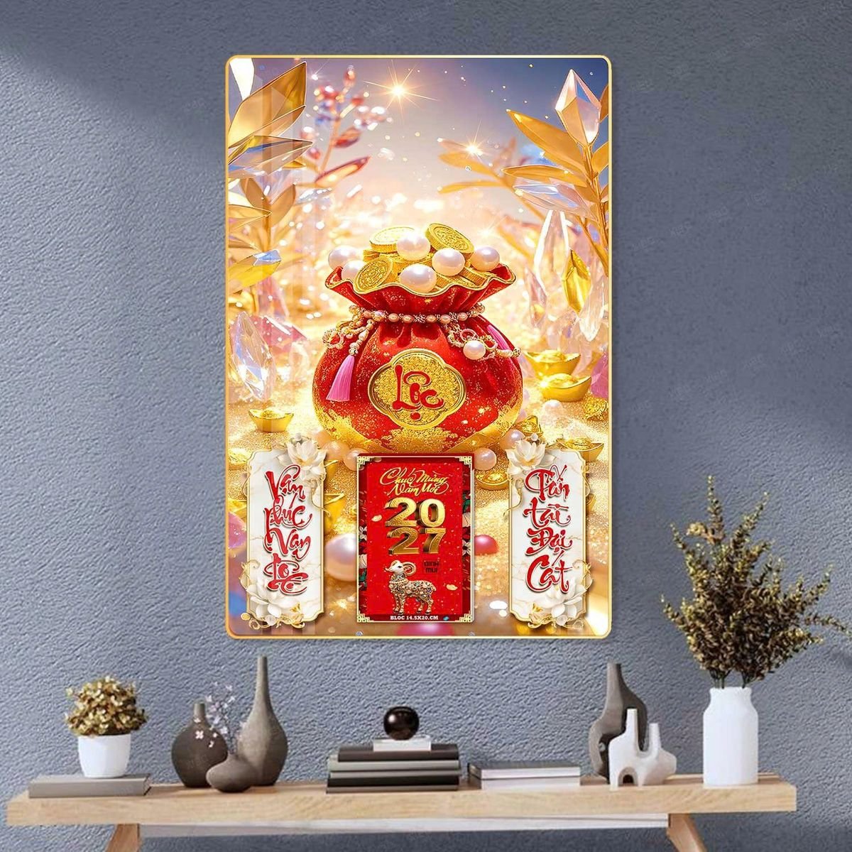 Lịch Gỗ Lamina Cao Cấp 40x60cm 2027 LM406_038 - Quà Tặng Đại Hội