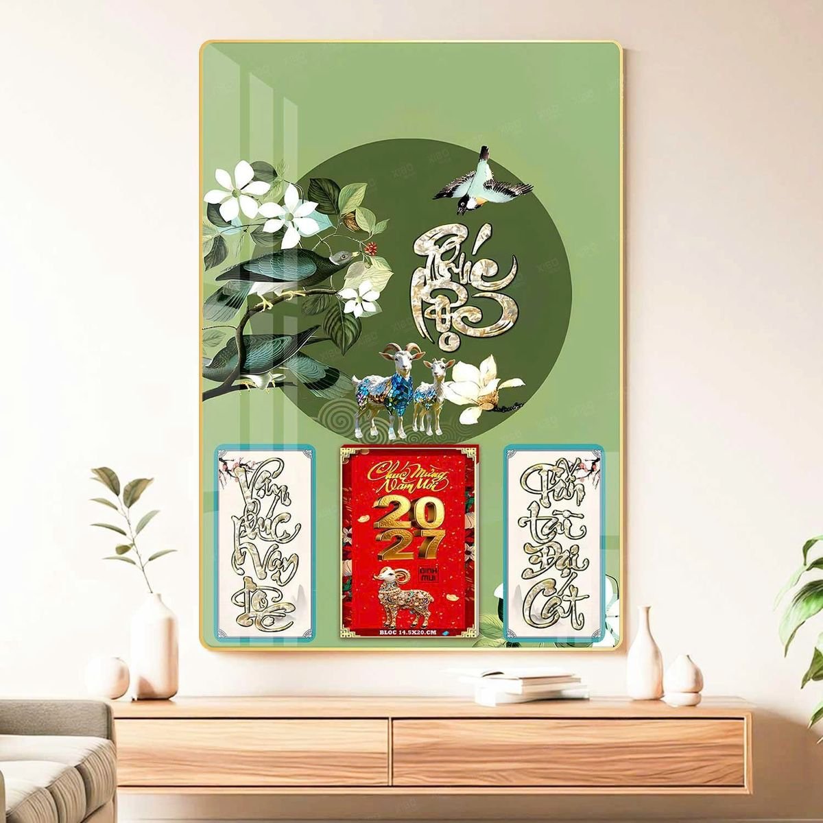 Lịch Gỗ Lamina Cao Cấp 40x60cm 2027 LM406_048 - Quà Tặng Đại Hội