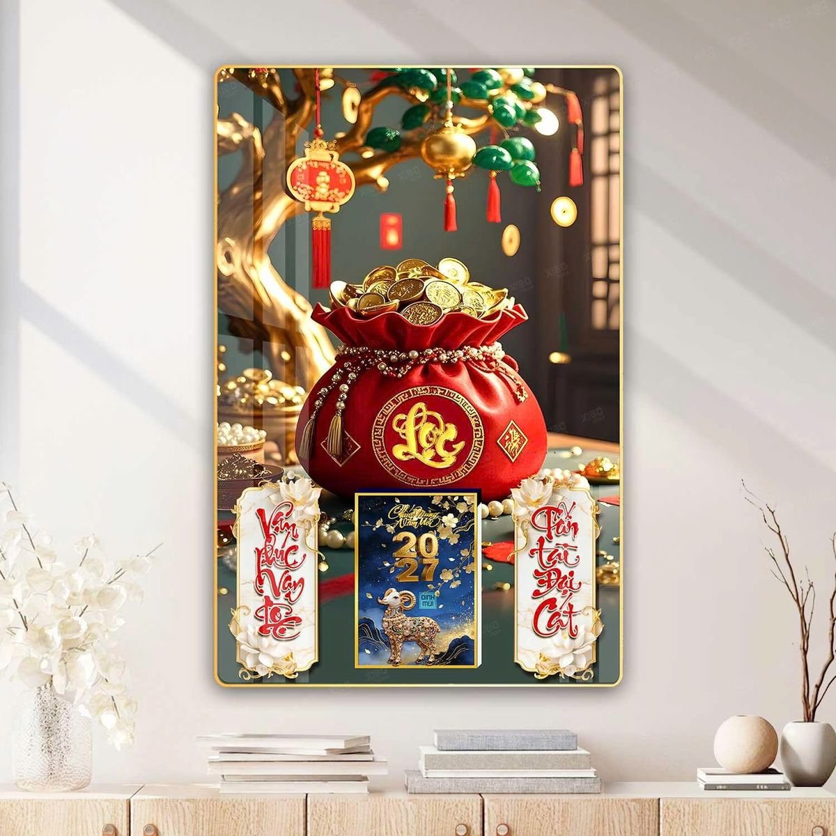 Lịch Gỗ Lamina Cao Cấp 40x60cm 2027 LM406_052 - Quà Tặng Đại Hội
