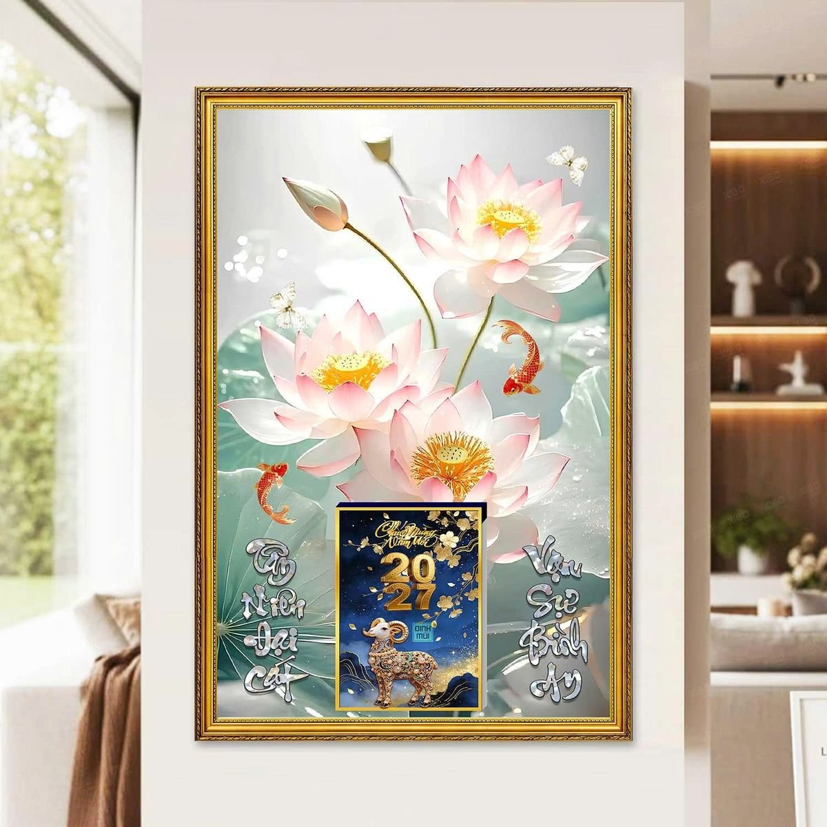 Lịch Gỗ Lamina Cao Cấp 40x60cm 2027 LM406_057 - Quà Tặng Đại Hội