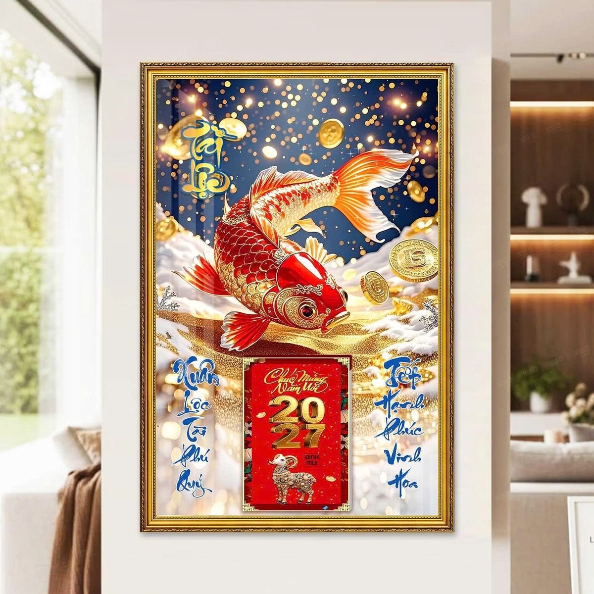 Lịch Gỗ Lamina Cao Cấp 40x60cm 2027 LM406_058 - Quà Tặng Đại Hội