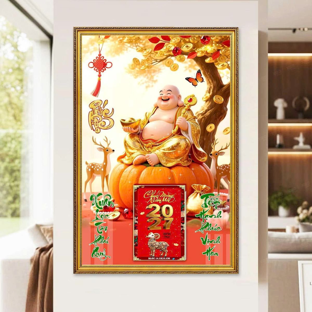 Lịch Gỗ Lamina Cao Cấp 40x60cm 2027 LM406_059 - Quà Tặng Đại Hội