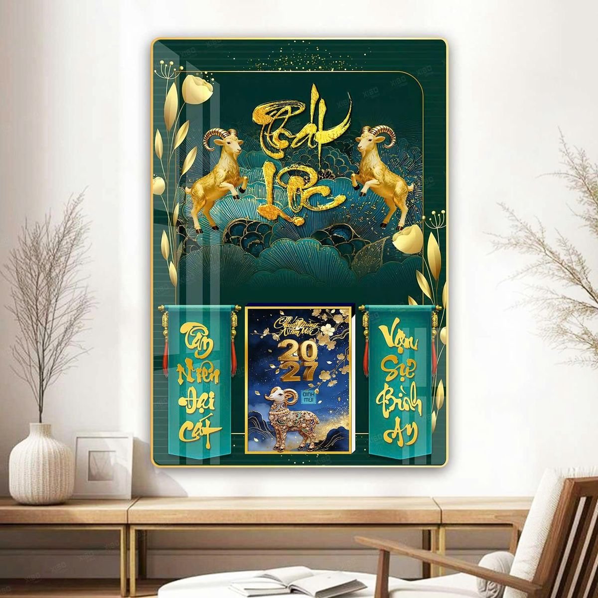 Lịch Gỗ Lamina Cao Cấp 40x60cm 2027 LM406_063 - Quà Tặng Đại Hội