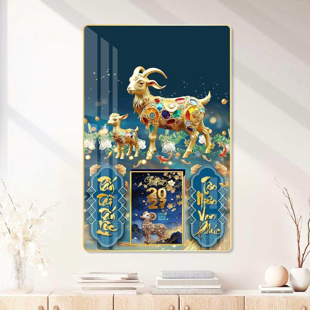 Lịch Gỗ Lamina Cao Cấp 40x60cm 2027 LM406_084 - Quà Tặng Đại Hội