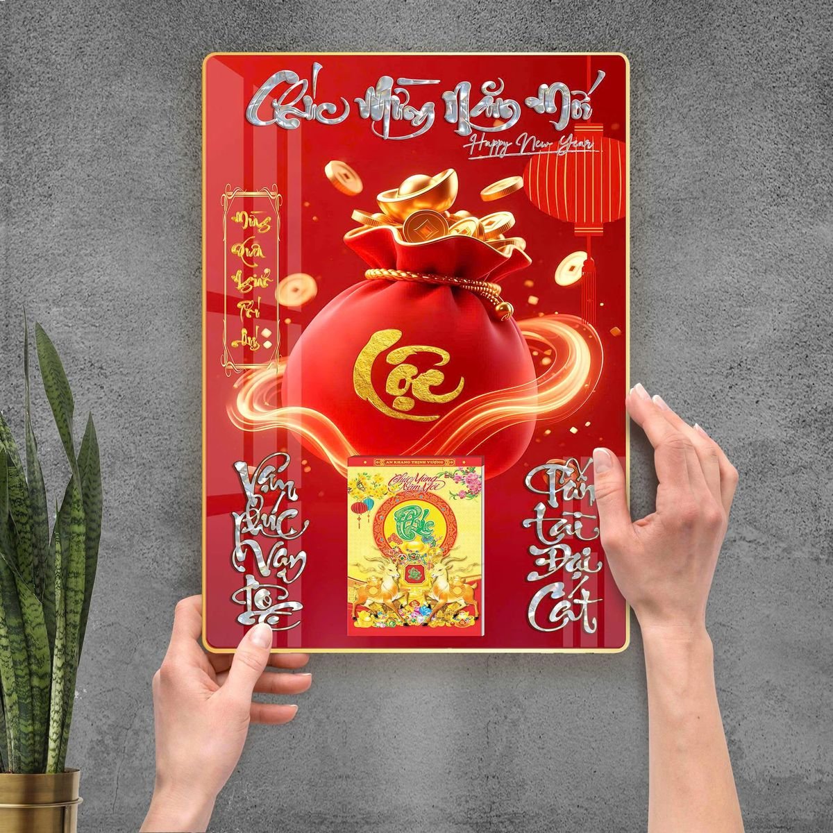 Lịch Gỗ Lamina Cao Cấp 40x60cm 2027 LM406_105 - Quà Tặng Đại Hội