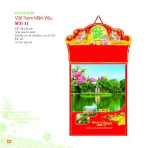 Lịch Bloc 2027 MT Mẫu MT11 (30 x 40cm) Ấn Phẩm Quà Tặng Đại Hội & Hội Nghị in logo doanh nghiệp quà tặng Tết tại Quà Tặng Đại Hội VN