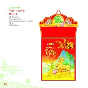 Lịch Bloc 2027 MT Mẫu MT12 (29 x 41 cm) Ấn Phẩm Quà Tặng Đại Hội & Hội Nghị in logo doanh nghiệp quà tặng Tết tại Quà Tặng Đại Hội VN