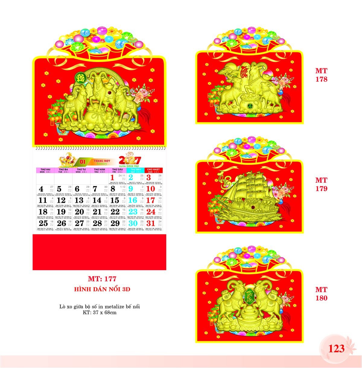 Lịch Treo Tường Lò Xo 2027 MT Mẫu MT179 (37 x 68cm) Ấn Phẩm Quà Tặng Đại Hội & Hội Nghị Lịch Treo Tường Lò Xo 2027 MT Mẫu MT179 (37 x 68cm) Ấn Phẩm Quà Tặng Đại Hội & Hội Nghị in logo doanh nghiệp quà tặng Tết tại Quà Tặng Đại Hội VN