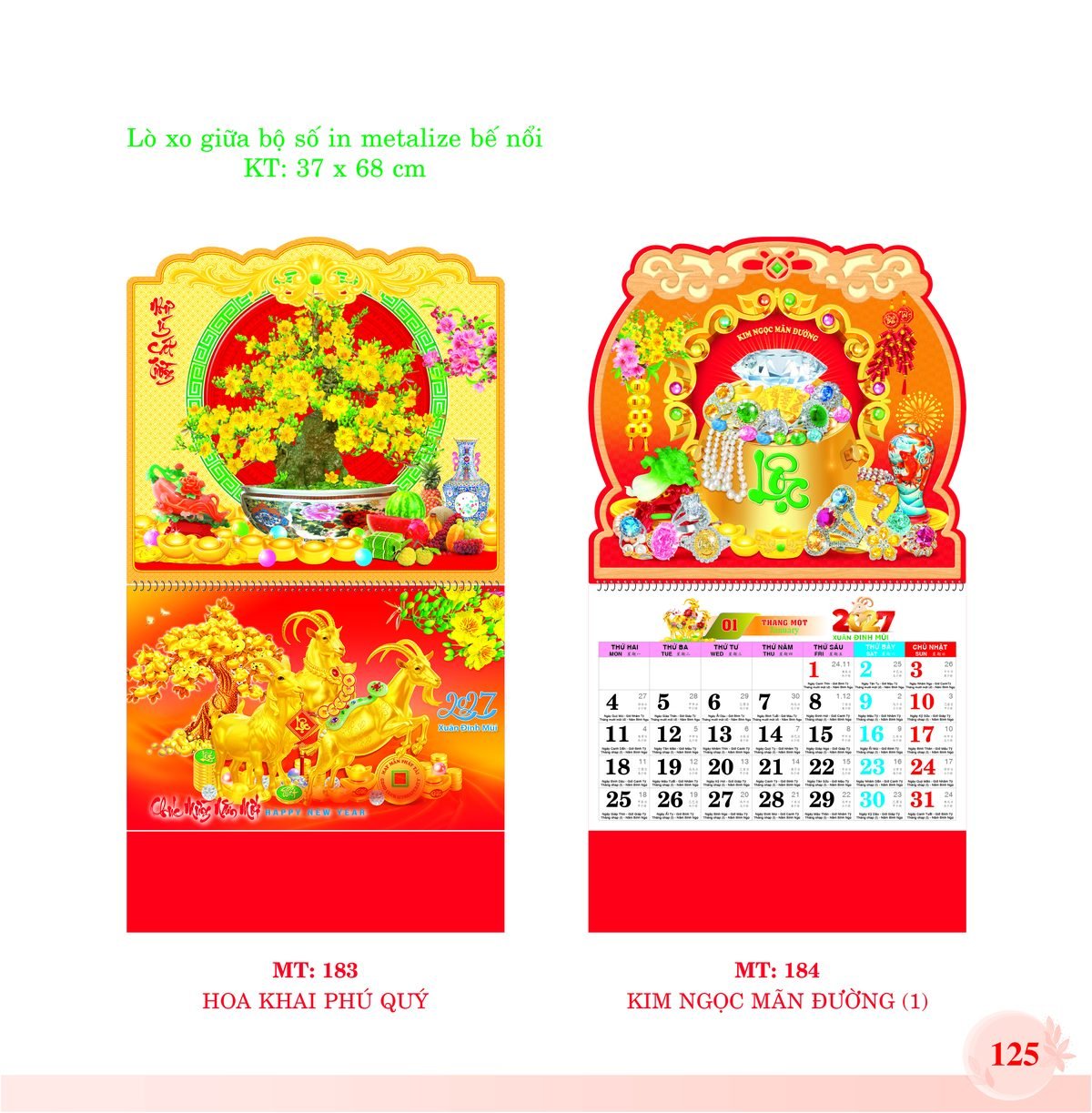 Lịch Treo Tường Lò Xo 2027 MT Mẫu MT183 - Kim Ngọc Mãn Đường (37 x 68cm) Ấn Phẩm Quà Tặng Đại Hội & Hội Nghị Lịch Treo Tường Lò Xo 2027 MT Mẫu MT183 - Kim Ngọc Mãn Đường (37 x 68cm) Ấn Phẩm Quà Tặng Đại Hội & Hội Nghị in logo doanh nghiệp quà tặng Tết tại Quà Tặng Đại Hội VN