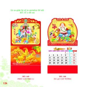 Lịch Treo Tường Lò Xo 2027 MT Mẫu MT185 - Cát Tường Như Ý (37 x 68cm) Ấn Phẩm Quà Tặng Đại Hội & Hội Nghị in logo doanh nghiệp quà tặng Tết tại Quà Tặng Đại Hội VN