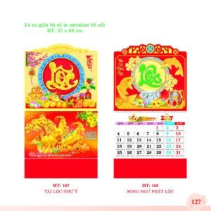 Lịch Treo Tường Lò Xo 2027 MT Mẫu MT187 (37 x 68cm) Ấn Phẩm Quà Tặng Đại Hội & Hội Nghị in logo doanh nghiệp quà tặng Tết tại Quà Tặng Đại Hội VN