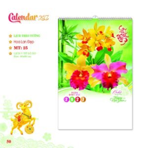Lịch Treo Tường Lò Xo 2027 MT Mẫu MT25 (40 x 60cm) Ấn Phẩm Quà Tặng Đại Hội & Hội Nghị in logo doanh nghiệp quà tặng Tết tại Quà Tặng Đại Hội VN