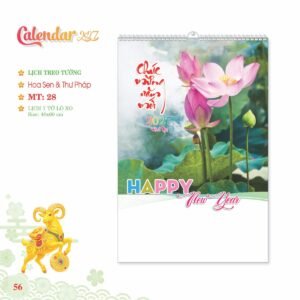 Lịch Treo Tường Lò Xo 2027 MT Mẫu MT28 (40 x 60cm) Ấn Phẩm Quà Tặng Đại Hội & Hội Nghị in logo doanh nghiệp quà tặng Tết tại Quà Tặng Đại Hội VN