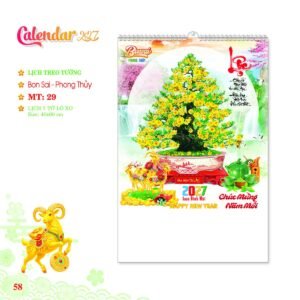 Lịch Treo Tường Lò Xo 2027 MT Mẫu MT29 (40 x 60cm) Ấn Phẩm Quà Tặng Đại Hội & Hội Nghị in logo doanh nghiệp quà tặng Tết tại Quà Tặng Đại Hội VN