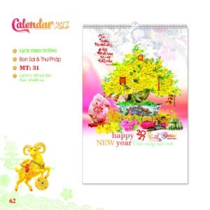 Lịch Treo Tường Lò Xo 2027 MT Mẫu MT31 (40 x 60cm) Ấn Phẩm Quà Tặng Đại Hội & Hội Nghị in logo doanh nghiệp quà tặng Tết tại Quà Tặng Đại Hội VN