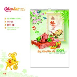 Lịch Treo Tường Lò Xo 2027 MT Mẫu MT32 (40 x 60cm) Ấn Phẩm Quà Tặng Đại Hội & Hội Nghị in logo doanh nghiệp quà tặng Tết tại Quà Tặng Đại Hội VN