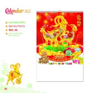 Lịch Treo Tường Lò Xo 2027 MT Mẫu MT35 (40 x 60cm) Ấn Phẩm Quà Tặng Đại Hội & Hội Nghị in logo doanh nghiệp quà tặng Tết tại Quà Tặng Đại Hội VN