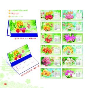 Lịch Để Bàn 2027 MT Mẫu MT47 (24 x 17cm) Ấn Phẩm Quà Tặng Đại Hội & Hội Nghị in logo doanh nghiệp quà tặng Tết tại Quà Tặng Đại Hội VN