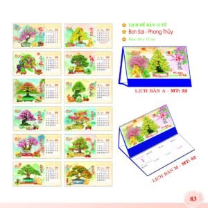 Lịch Để Bàn 2027 MT Mẫu MT53 (24 x 17cm) Ấn Phẩm Quà Tặng Đại Hội & Hội Nghị in logo doanh nghiệp quà tặng Tết tại Quà Tặng Đại Hội VN